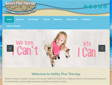 Tablet Screenshot of abilityplustherapy.com